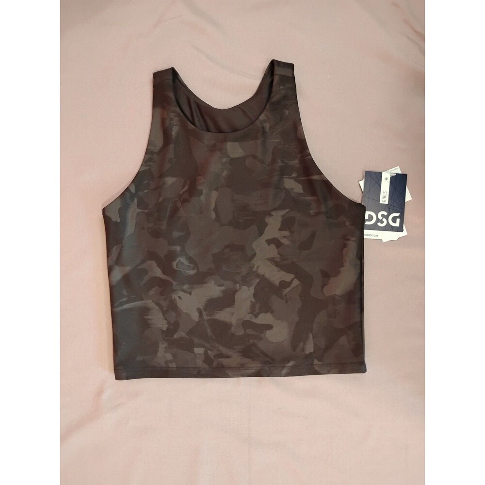Girls DSG Momentum Shelf Bra Tank Cyber Camo Black Medium 10-12